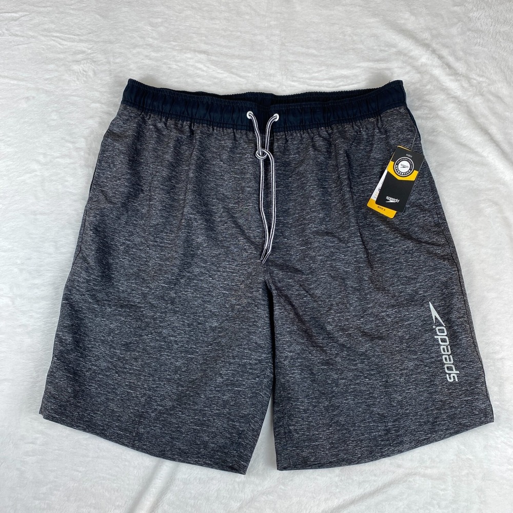Speedo Swim Shorts Mens XL Gray Durable Water Repellent Comfort Stretch‎ UPF 50+